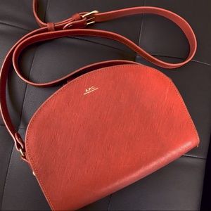 A.P.C half moon bag in wine